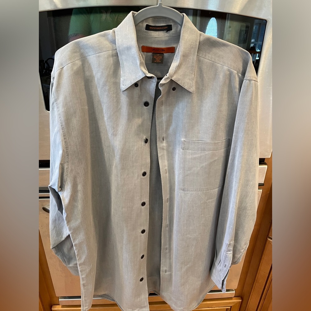 Axis long sleeve shirt, size tall large, light gray